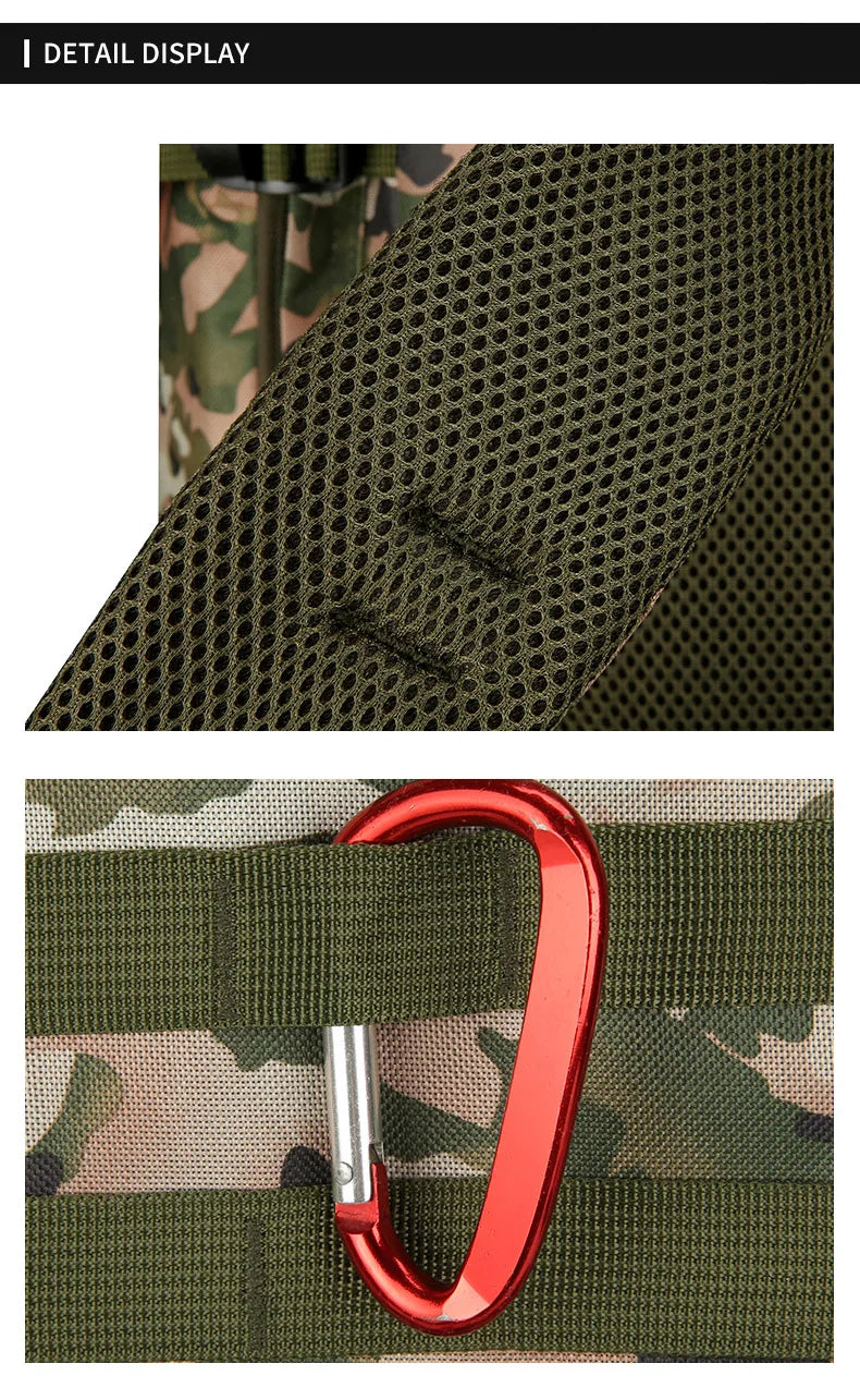 90L Travel Bag Camping Backpack Tactical Hiking Climbing Bags Outdoor Mountaineering Large Sport Bag Men Luggage Molle Rucksack