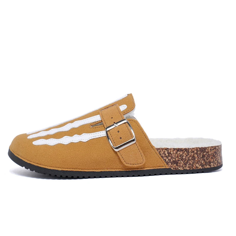 Men's Slip-On Slippers, Skull Print Design, Casual Backless Mule Sandals, Suitable for Indoor/Outdoor Wear, Minimalist Street Style, Daily Walking and Casual Comfortable Slippers