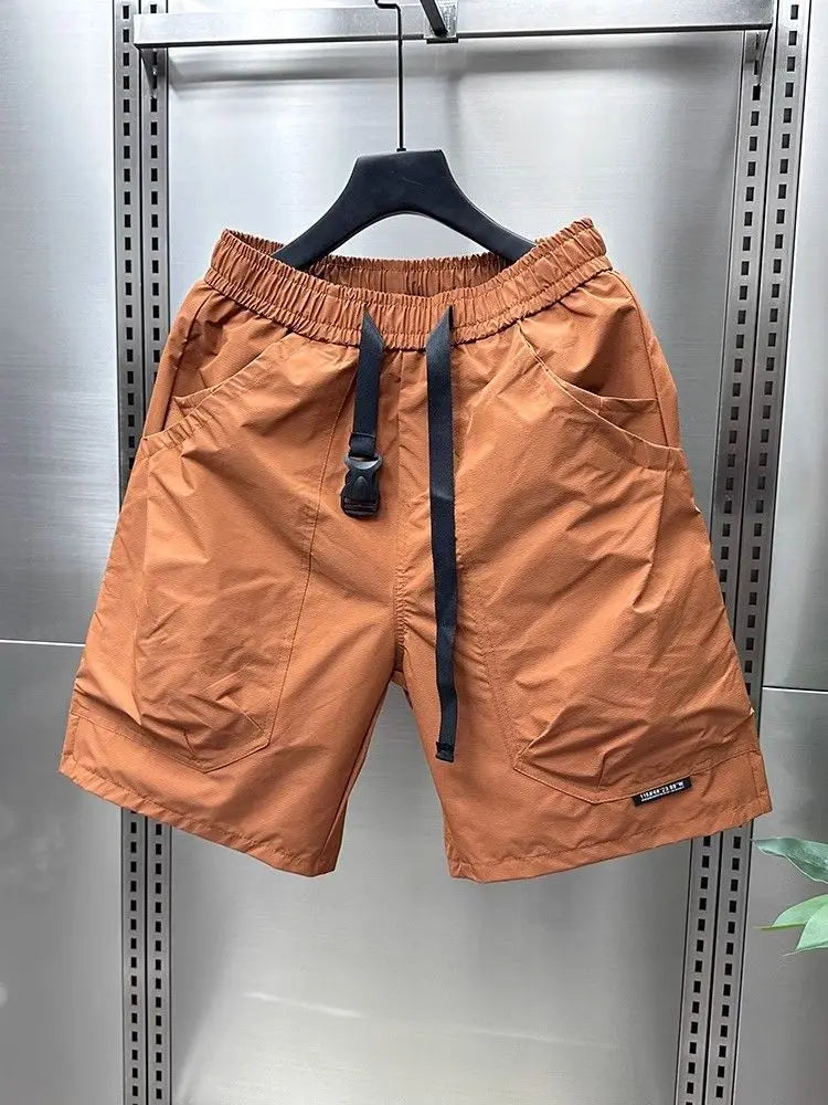 New Casual Shorts for Men in Summer Men's Sports Mid-sports Loose Straight Japanese Pocket Work Pants