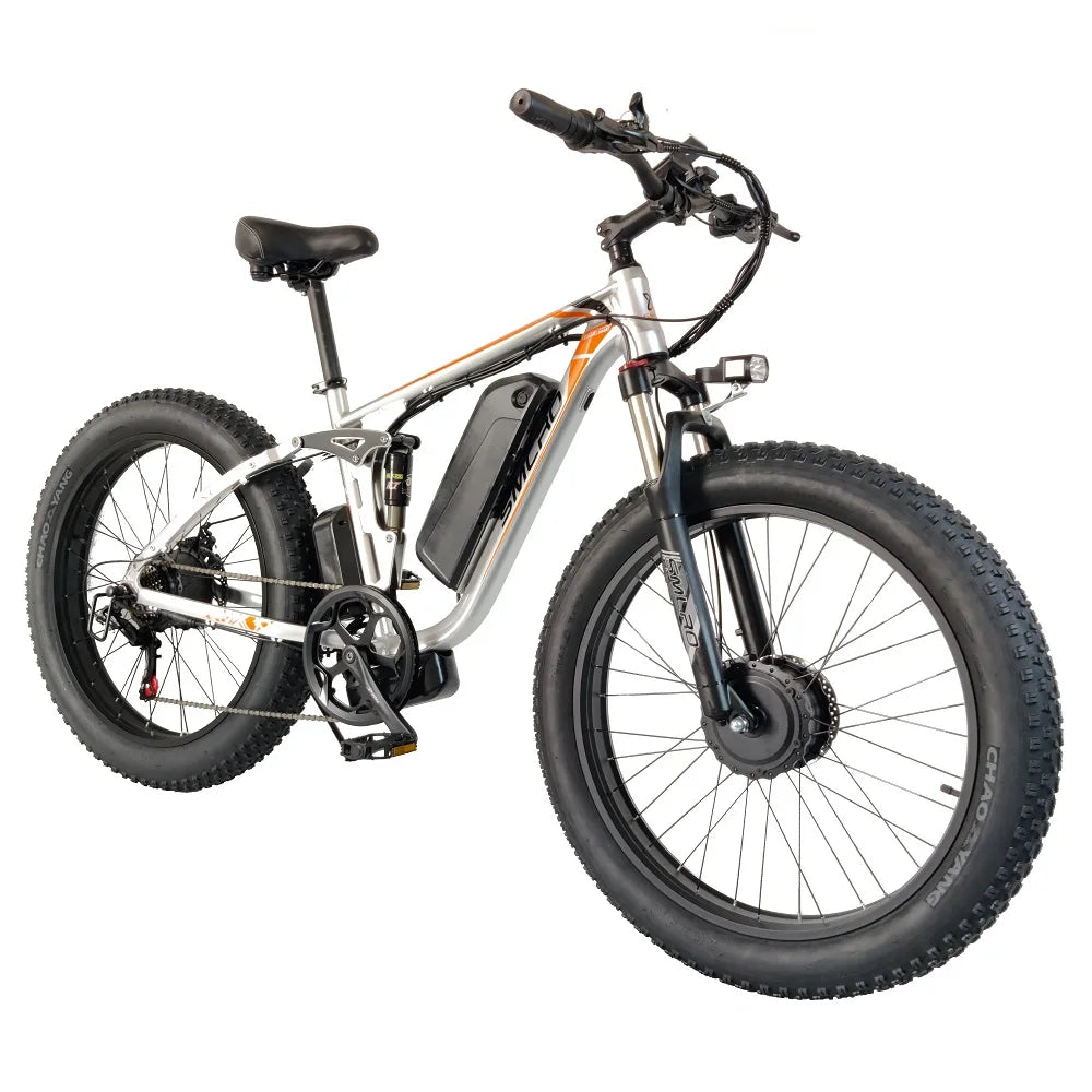 Electric Mountain Bike Dual Motor 2000W 16AH 22.4AH  City Road Bicycle 48V 26inch Fat Tire Adult E Bike  MTB