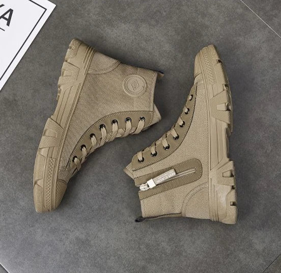 Men's High Cut Boots Warm Winter Lace Up with Fur Outdoor Hiking Male Shoes Platform Retro Original Deals Comfortable Offer Sale