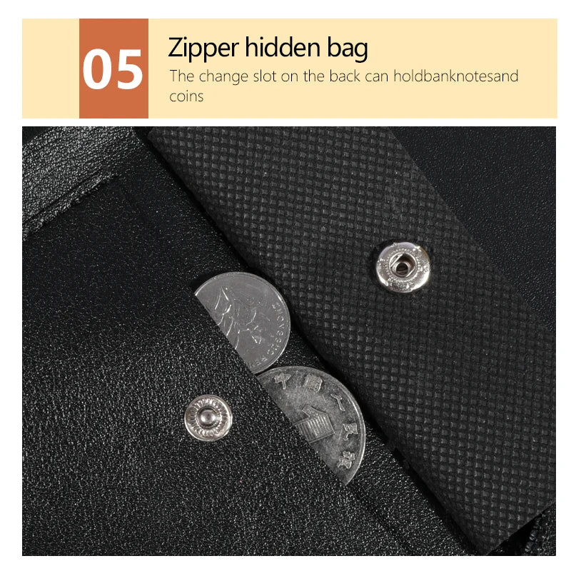 Premium Vintage Leather Wallet for Men - Secure Credit Card Holder & Coin Purse -Commute Essential with Durable PU Leather