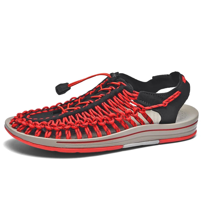 2025 Summer Men Sandals Genuine Leather Mens Casual Shoes Outdoor Men Leather Sandals for Men Beach Shoes Roman mens Shoes