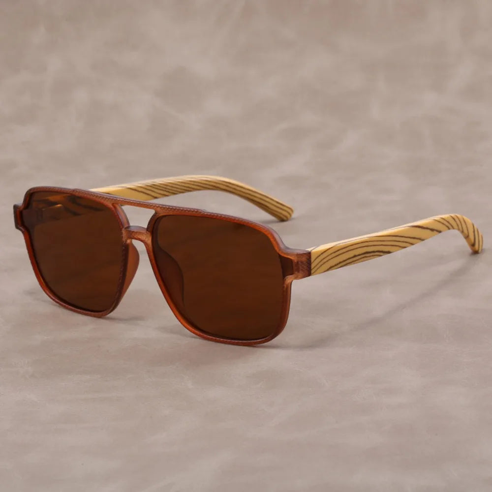 Wood Grain Sunglasses for Men Wood Grain Sun Glasses Man Eyeglasses Polarizing Glasses UV Protection Eyewear