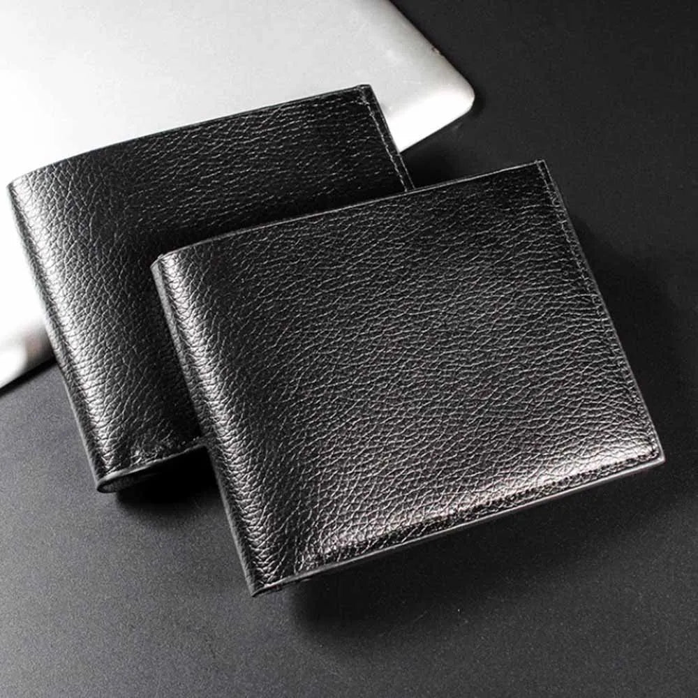 PU Leather Slim Short Wallets for Men Card Holders Ultra-thin Money Clips Luxury Designer Mini Men Wallet Driving License Holder