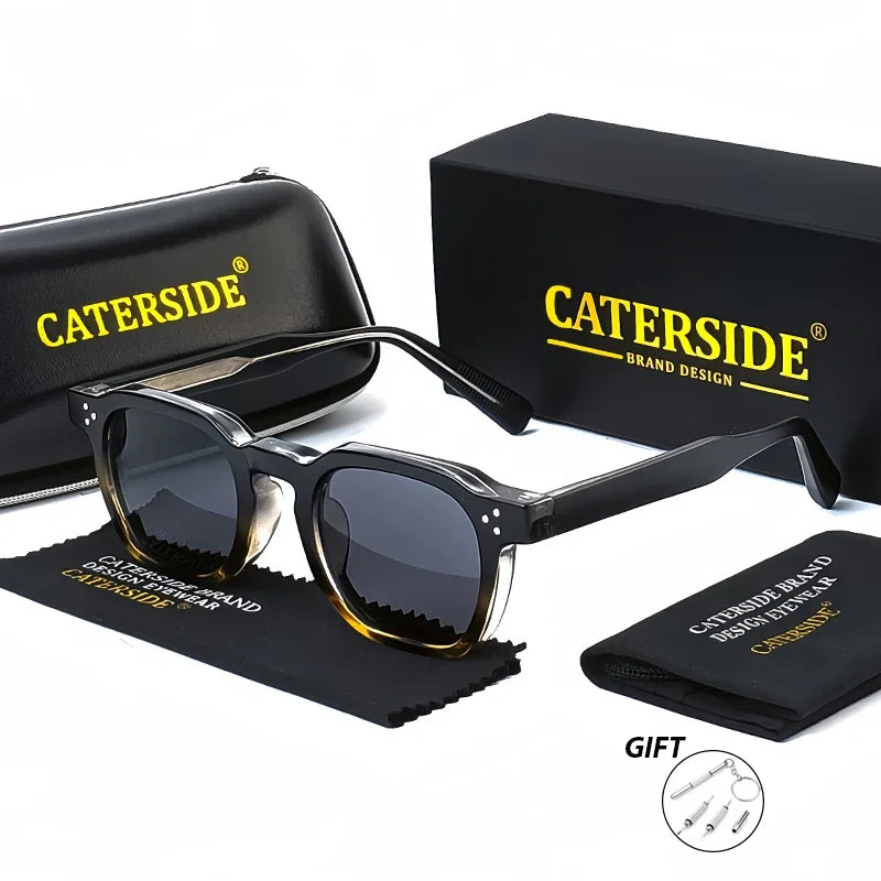 CATERSIDE Fashion Prescription Sunglasses 1.56 Refractive Index Lens Men's Small  Square Frame Women's Optical Sun Glasses