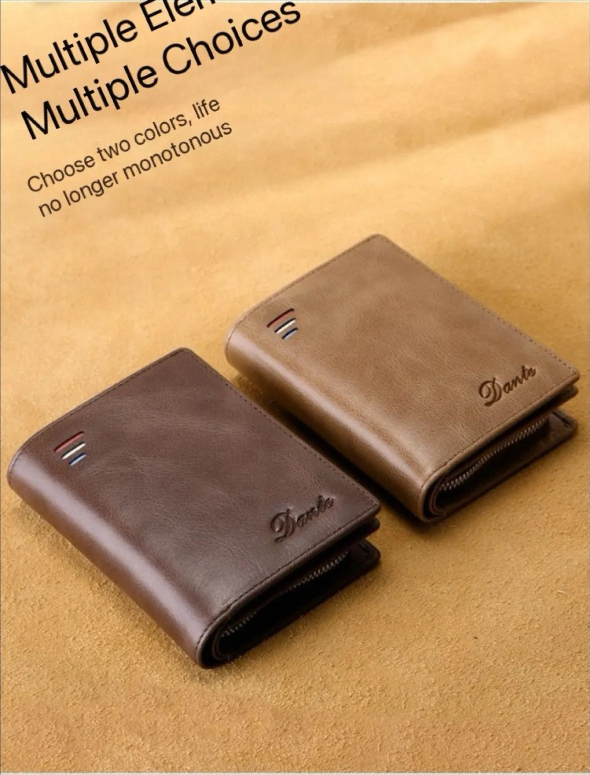 High Quality Men Wallet 2025 New Style Fashion Large Capacity Retro Card Bag Zipper Purses Pocket Short Men's Leather Wallet