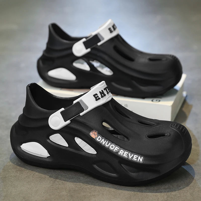 Men's Outdoor Sandals Sport Slippers Beach Slides Breathable Clogs Men Women Casual Garden Shoes Non-slip Men Outdoor Sandals
