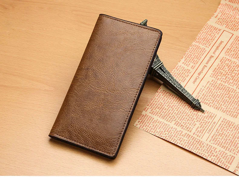 Mens Long Section Wallet Fashion Lightweight Soft PU Leather Mens Horizontal Multifunctional Wallet cartera mujer pURSE