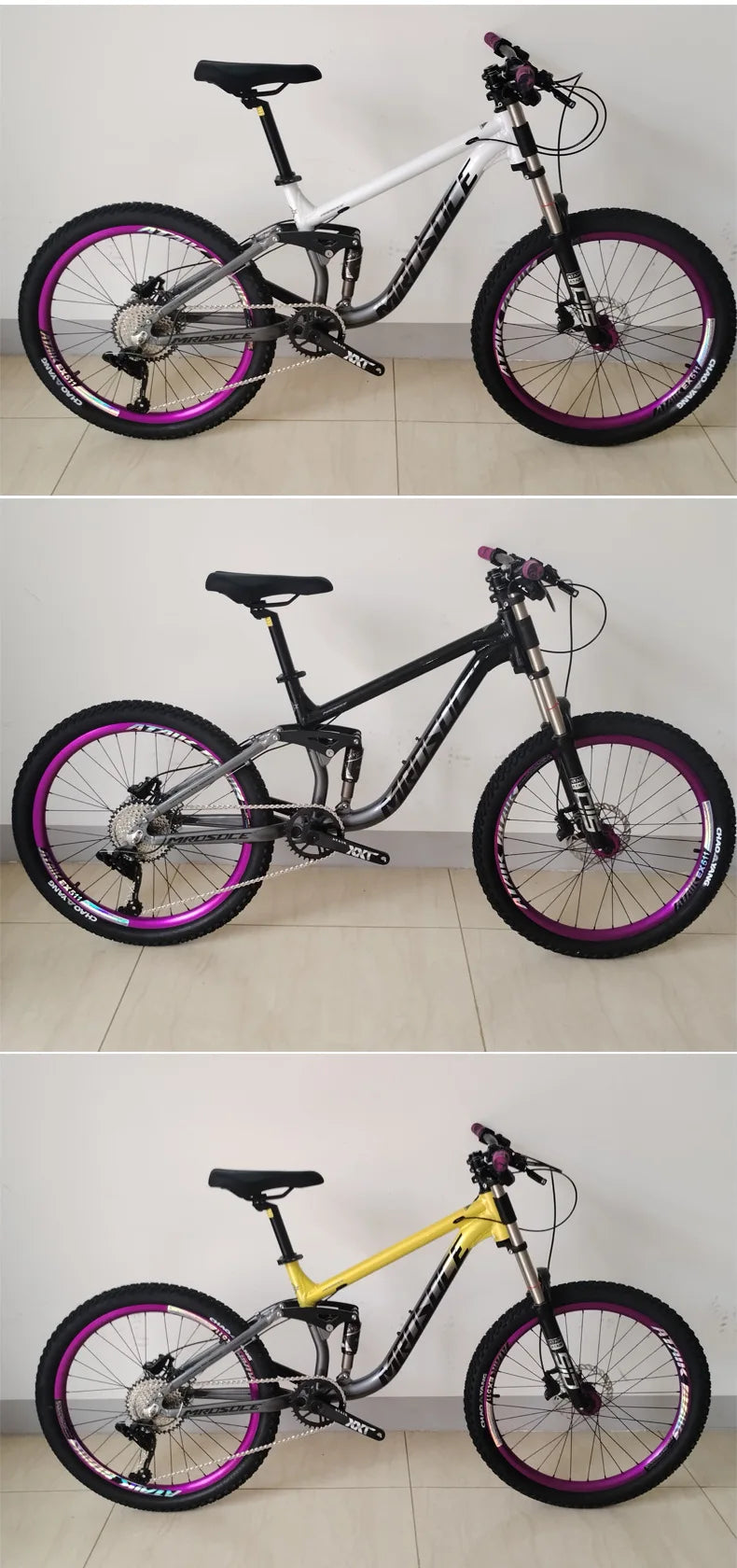 Manufacturer 26/27.5 inch downhill mountain bike aluminum alloy soft tail oil brake shock absorber mountain bicycle