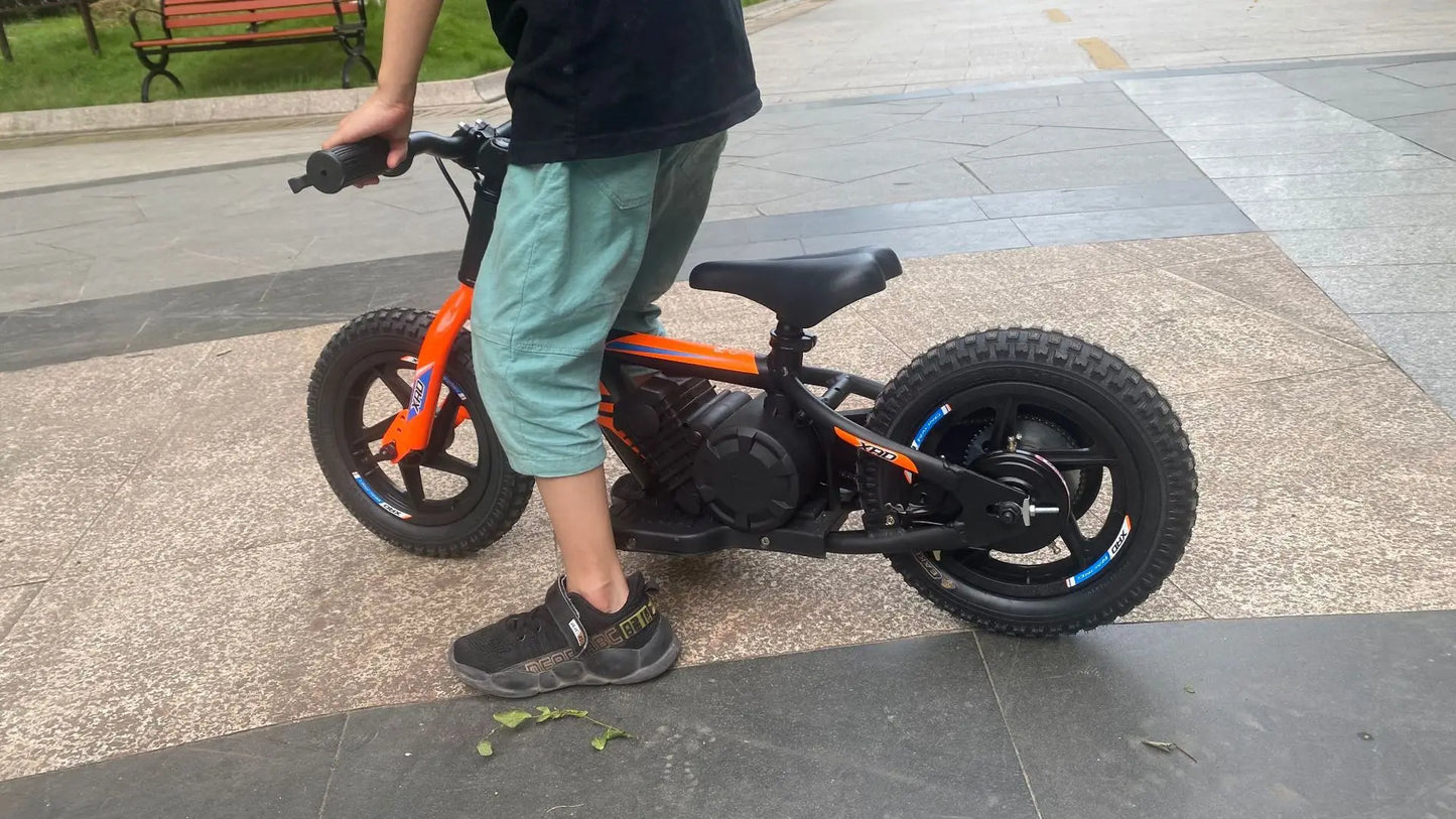 12-inch Children's Electric Bicycle Outdoor Off-road Portable Shock-absorbing Scooter