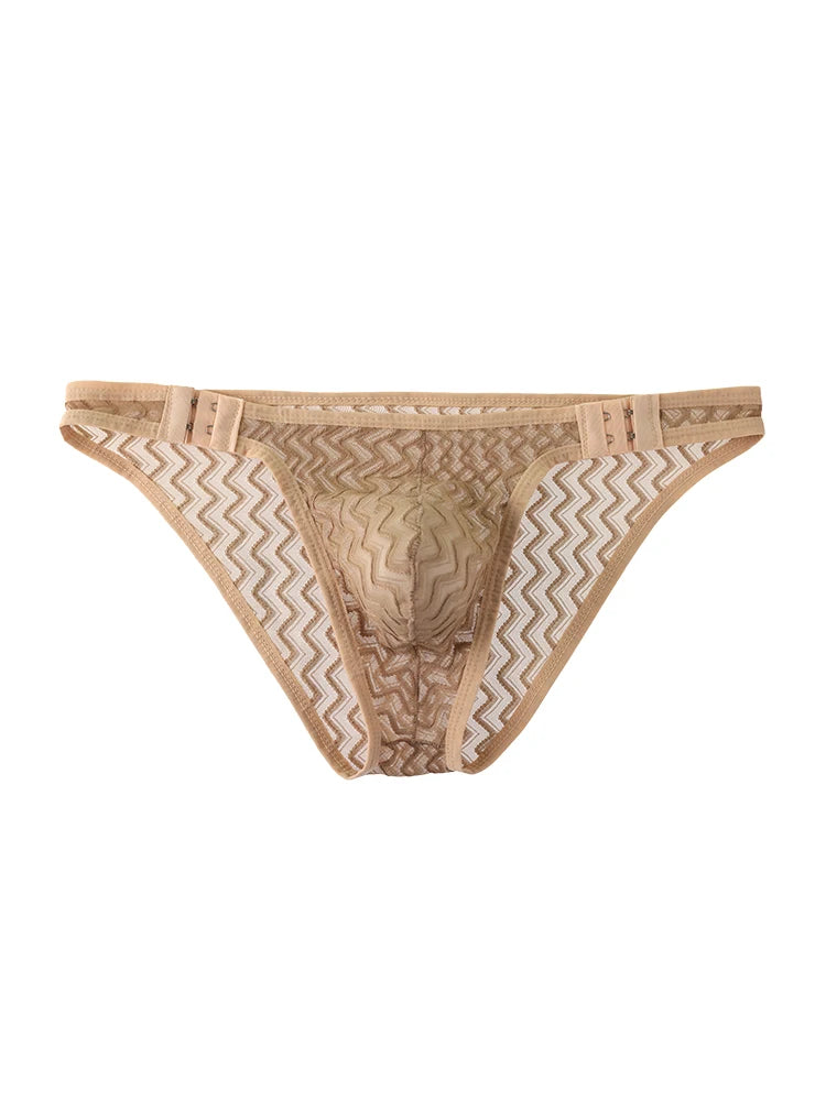 Sexy Mens Underwear Adjustable belt panties briefs breathable youth comfort Summer ice silk light