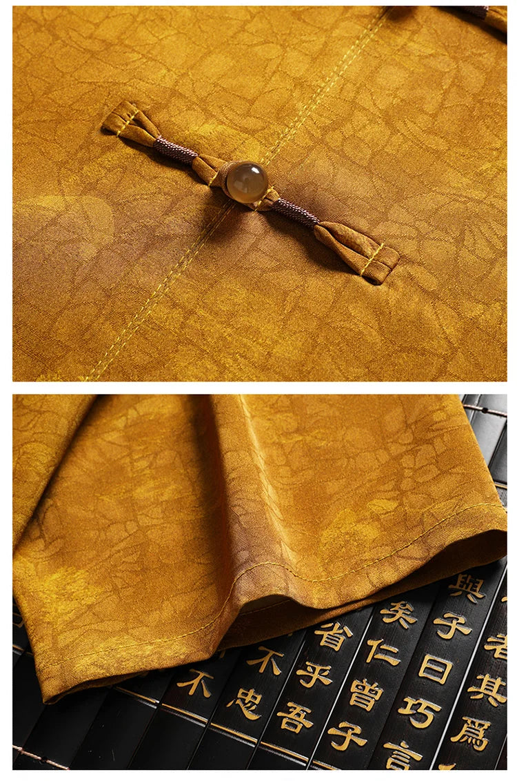 (Shirt + trousers) 2025 summer new fashion men shirt short sleeve shirts mens sets High quality shirts male Two Piece M-4XL