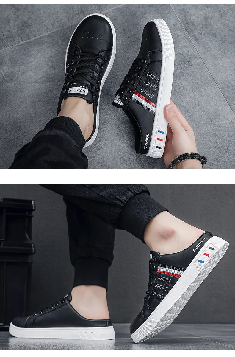 Summer Men Slippers Brand Comfortable Casual Shoes for Men Fashion Flat Sneakers High Quality Men Half Slippers Tenis Masculino