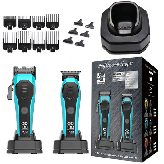 Professional Cordless Hair Clippers for Men, Rechargeable Barber Clippers With Base, Lithium-ion Battery Hair Cutting Machine
