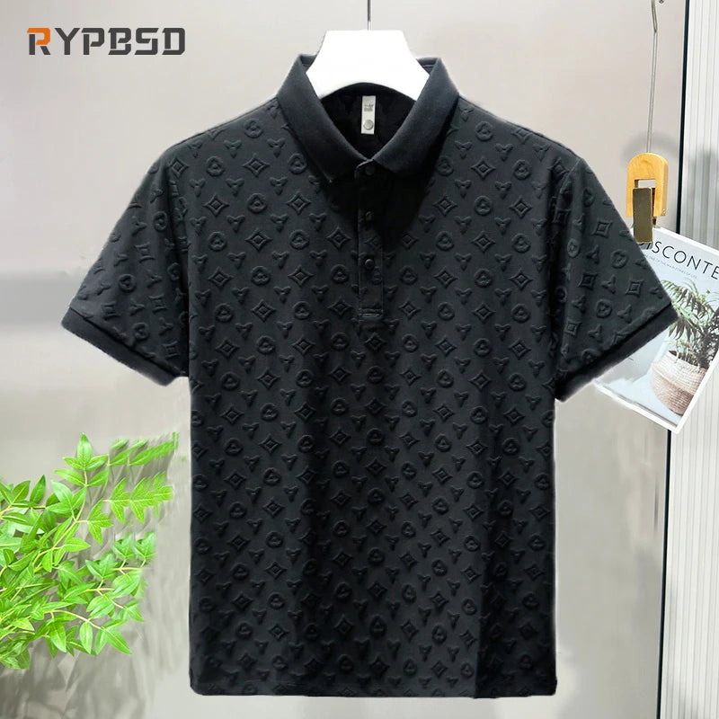 Best Polo Shirt Men 2025 Summer White Polo Shirt Luxury Breathable Solid Short Sleeve Office Business Casual Polo T shirt Men