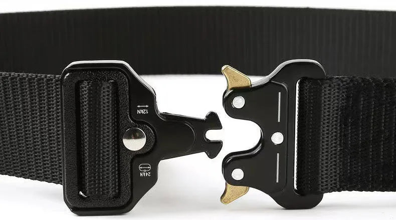 Men's Belt Metal Male Belt Canvas Belts Big Size Outdoor Sport Nylon Belts Oversized