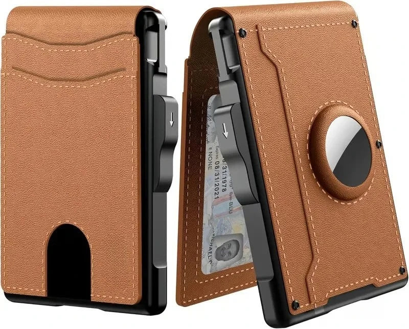 Men's  Leather Wallet - RFID Anti-Theft Slim ID Credit Card Holder, Fashion Durable Money Bag Case