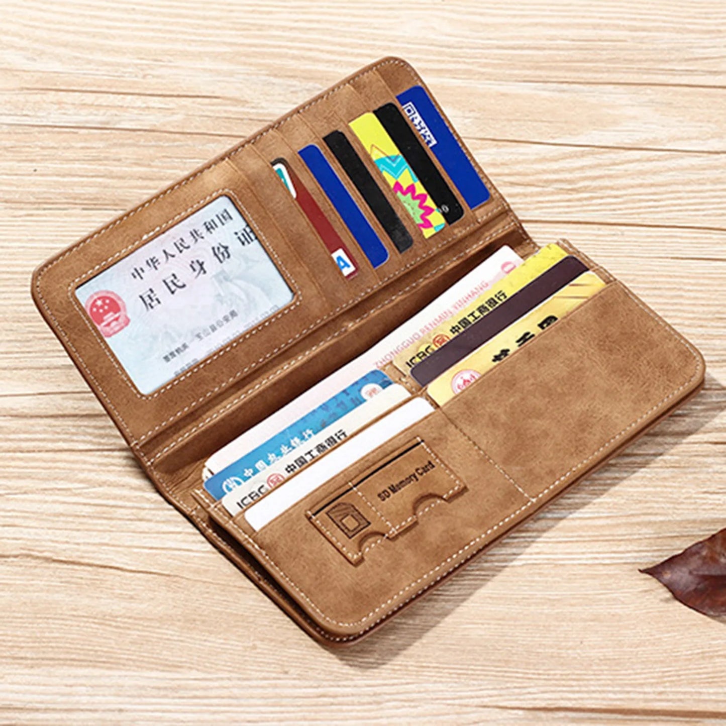 New Men's Wallet Long Wallet Men's Retro Style Men Large Capacity Wallet Bag Luxury Design Men Multi Card Wallet