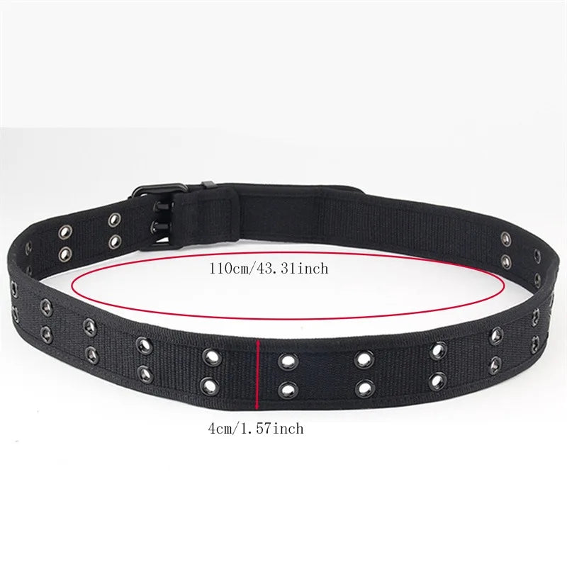 High Quality Canvas Tactical Belt For Men Metal Buckle Luxury Webbing Waistband Outdoor Sport Male Training Belts