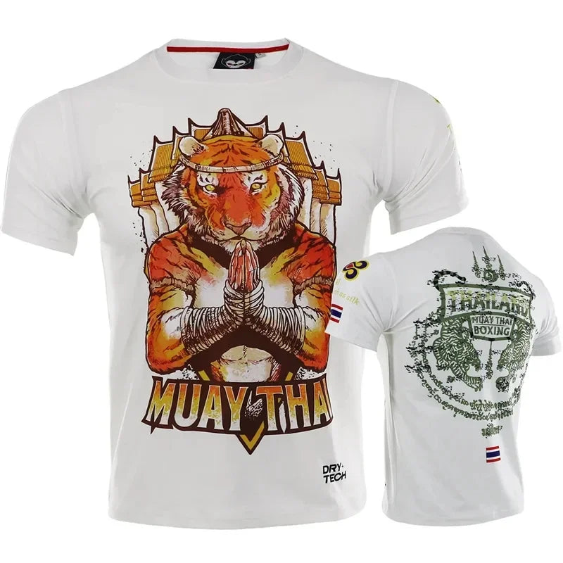 New Summer 3D Muay Thai Boxing Printed T-Shirt Fashion Sports Gym Short Sleeve Men'S Cool Hip Hop Clothing Men'S TShirt Top