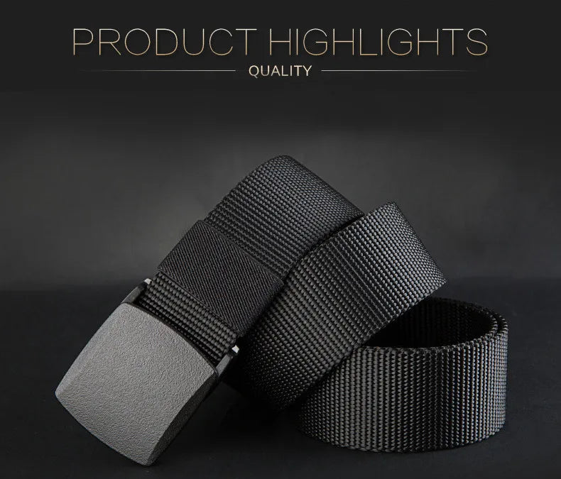 MEN'S Tactical Belts With Automatic Buckle Men's Canvas Belts Premium Pants Belts Sports Belts Nylon Belts