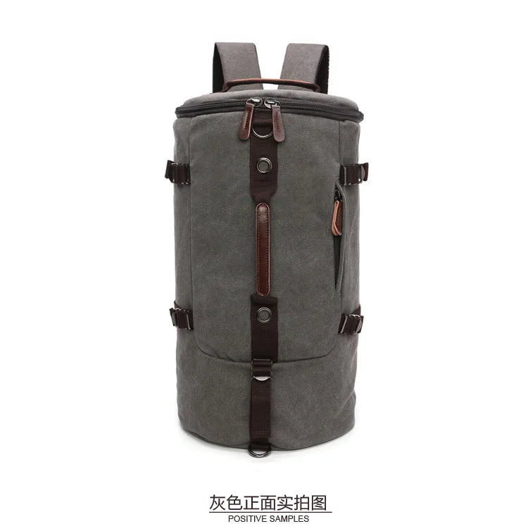 2025 Fashion Large Man Travel Bag Mountaineering Backpack Male Luggage Canvas Bucket Shoulder Army Bags For Boys Men Backpacks