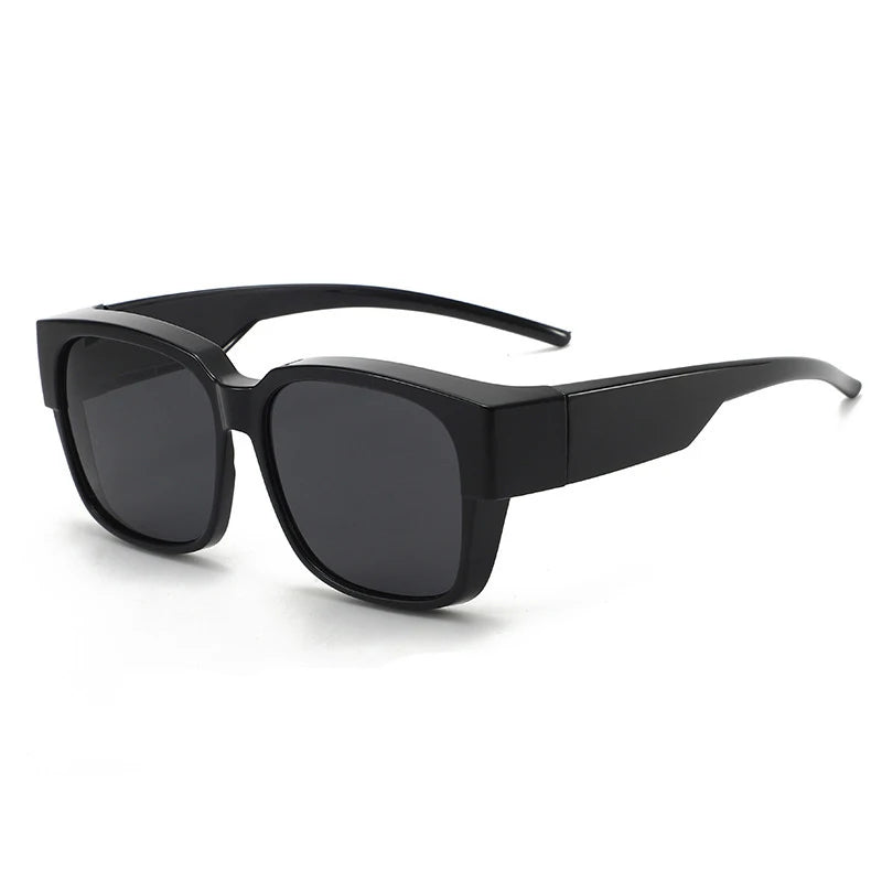 Men Women Polarized Sunglasses Wear Over Myopia Prescription Glasses Vintage Outdoor Travel Night Vision Driving Goggles