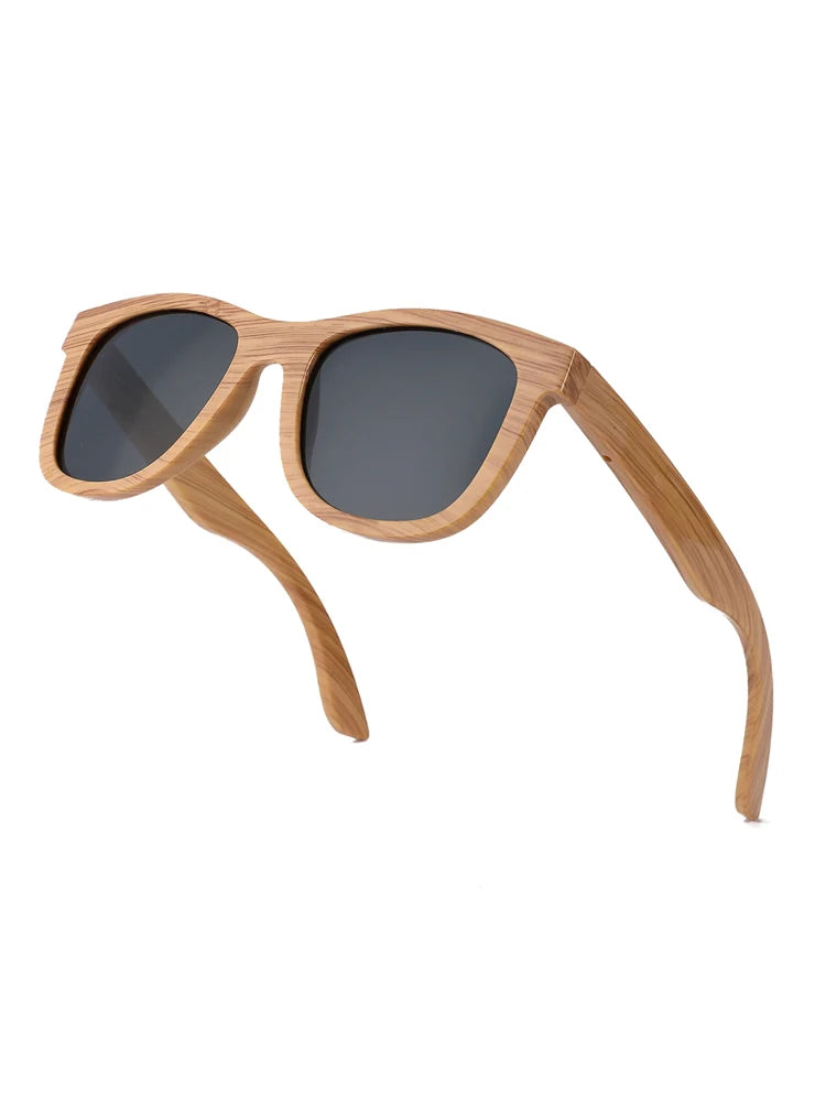 Plastics Wood Bamboo Sunglasses Men Women Classic Fashion UV400 Vintage Driving Sun Glasses Black Fishing Eyewear