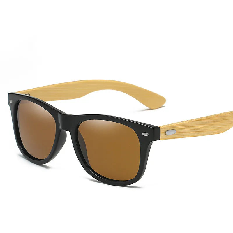 Classic Wood Bamboo Sunglasses Men Women Polarized UV400 Vintage Driving Sun Glasses Black Fishing Eyewear UV400 Eyeglasses