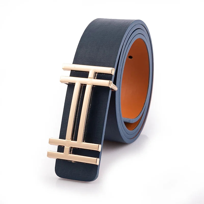 New Fashion Leather Pleasing Wonderful Terrific Belts Dress Belt for Men & Women Brand  Double H Buckle