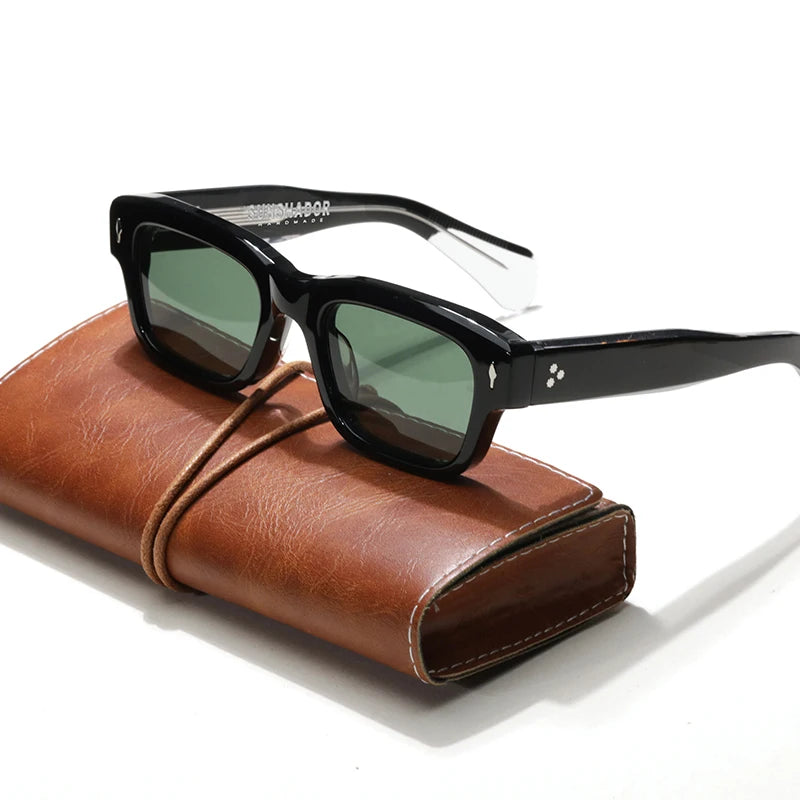 Luxury Designer Sunglasses for Men Acetate Handmade Top Quality Glasses Brand Original Women Outdoor Protection Sunshade Eyewear