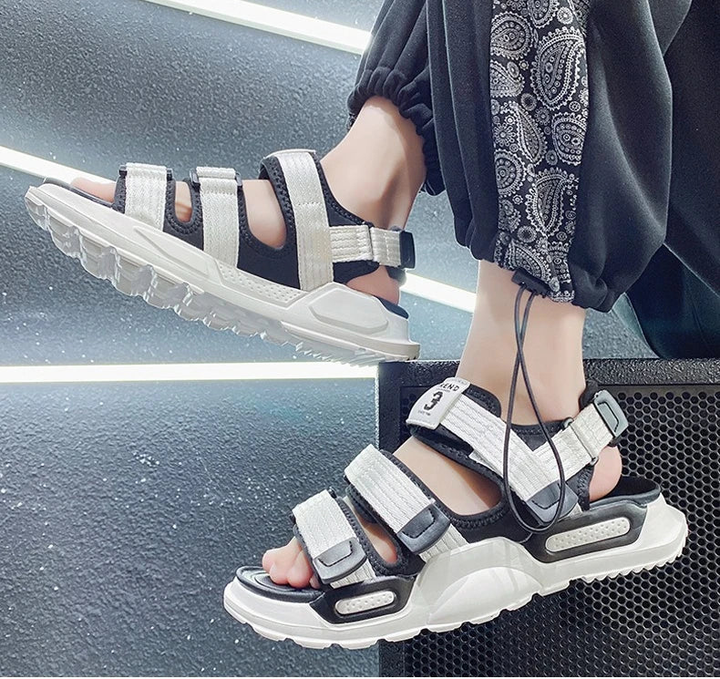Summer Men's Sport Sandals Big Size 45 Slip on Casual Shoes for Men Outdoor Fashion Holiday Thick Sole Beach Sandals