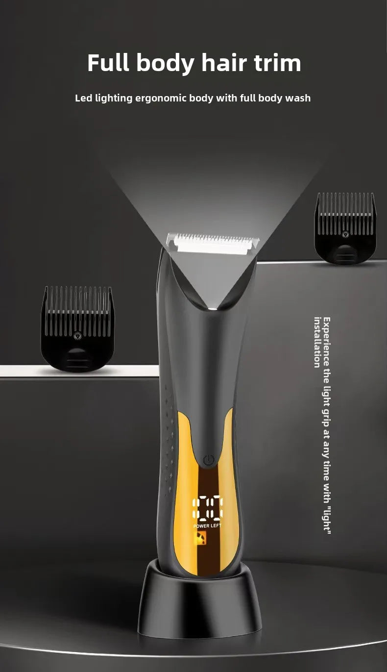 Electric Beard Trimmer for Men Cordless Hair Clippers Trimmer Set Waterproof Men Grooming Kit for Shaving Face Body Hair Trimmer