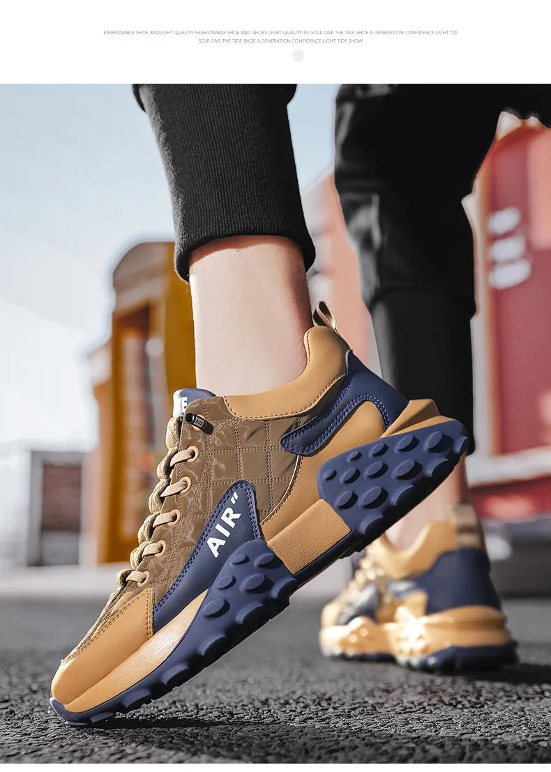 Men Orthopedic Light Weight Sneakers Sports Running Walking Leisure Dad Shoes for Men's Versatile Elevated Anti slip Thick Sole