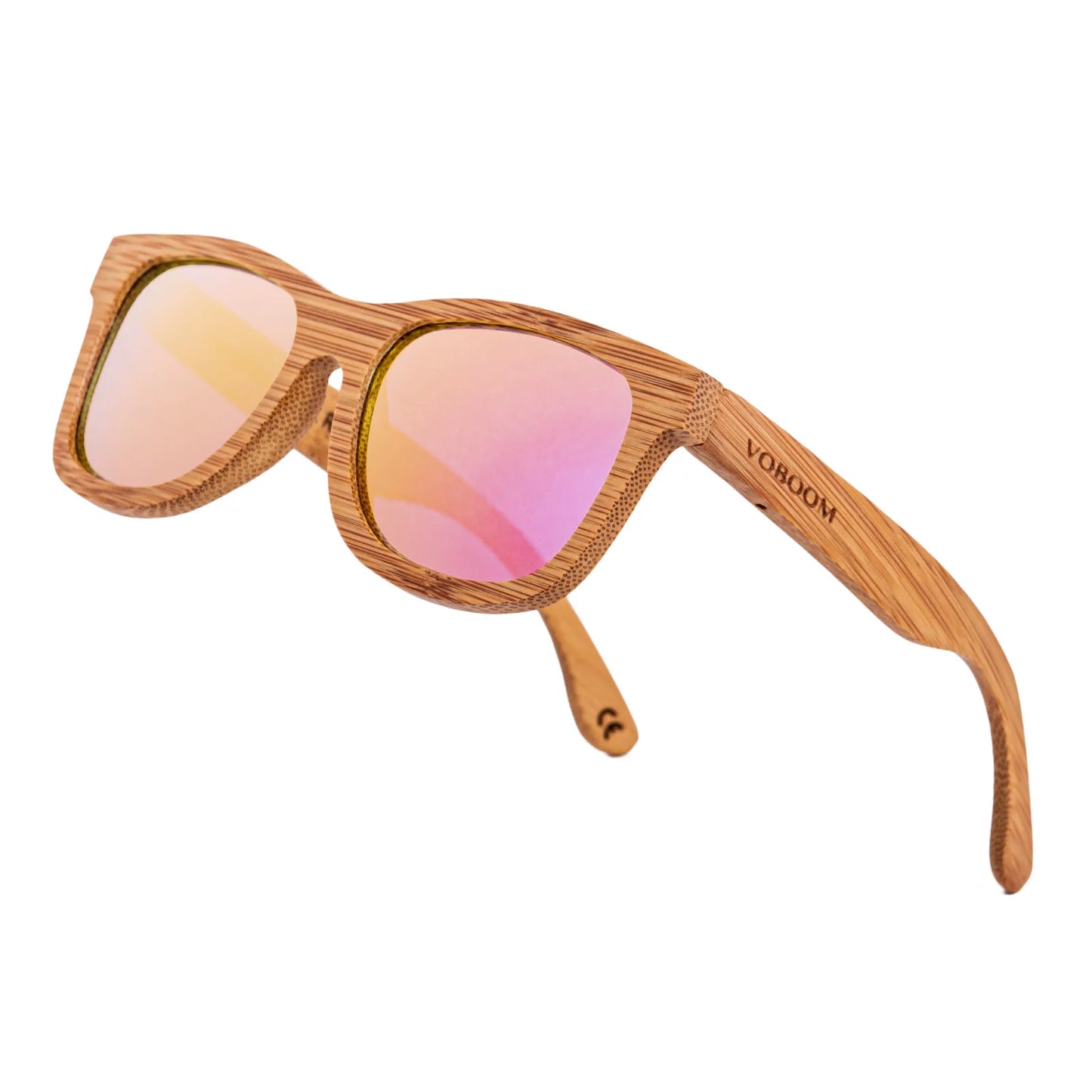 VOBOOM Men Wood Sunglasses Women Bamboo Glasses For Polarized Mirror Sun Glasses Handmade Colorful Eyewear Mirror Shades