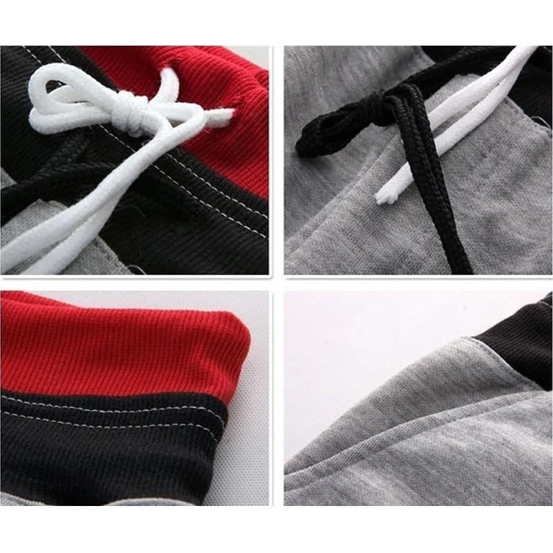 Men’s Shorts Fashion Casual Jogging Elastic waist Shorts Drawstring Loose Shorts Summer Knee Length Shorts