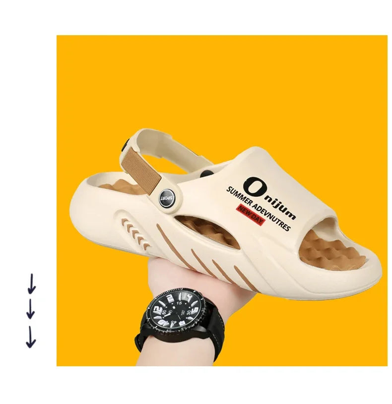 Slippers for Men Sandals 2024 Trending Mens Sandals Genuine Leather Men's Summer Shoes Men Sandel Men's Casual Sandal Slipers