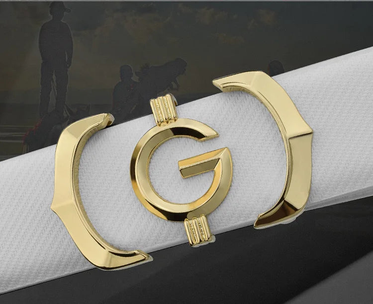 Designer belts men high quality genuine leather fashion G belt men luxury brand Cowskin casual white Waist Strap ceinture homme