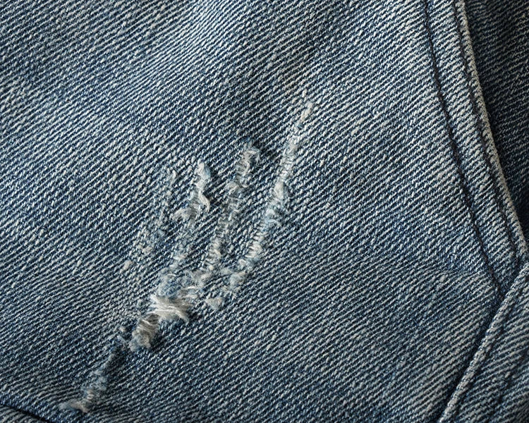 Shorts for denim men's tooling, cat's whiskers, straight pants, old retro pants, versatile multi-bag pants.