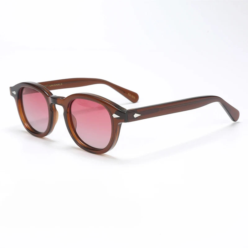 Men's Sunglasses Woman Johnny Depp Polarized Sun Glasses Acetate Frame Luxury Brand Vintage Driver's Shade