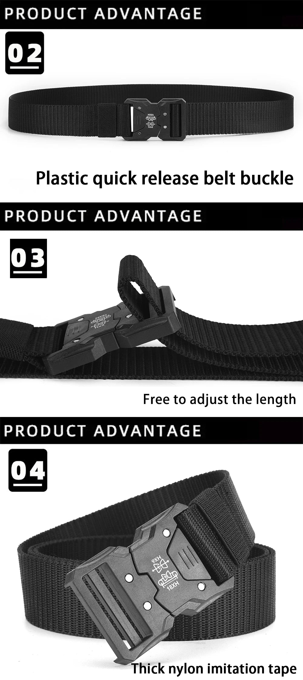 MEN'S Tactical Belts With Automatic Buckle Men's Canvas Belts Premium Pants Belts Sports Belts Nylon Belts