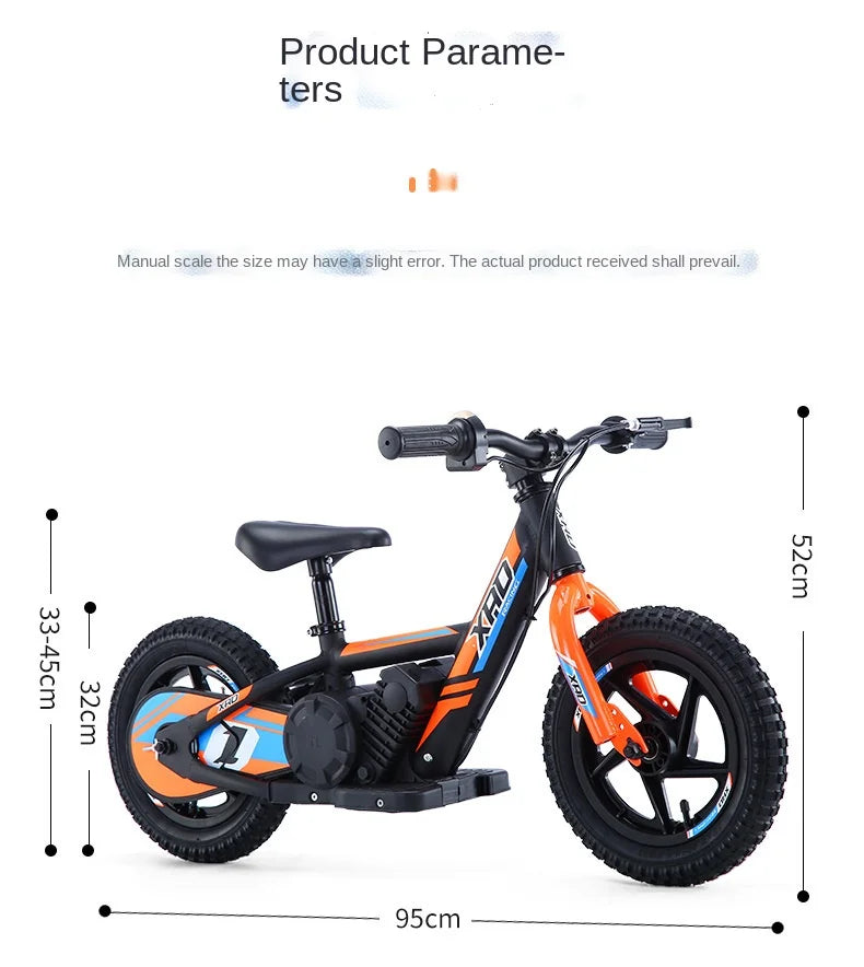 12-inch Children's Electric Bicycle Outdoor Off-road Portable Shock-absorbing Scooter