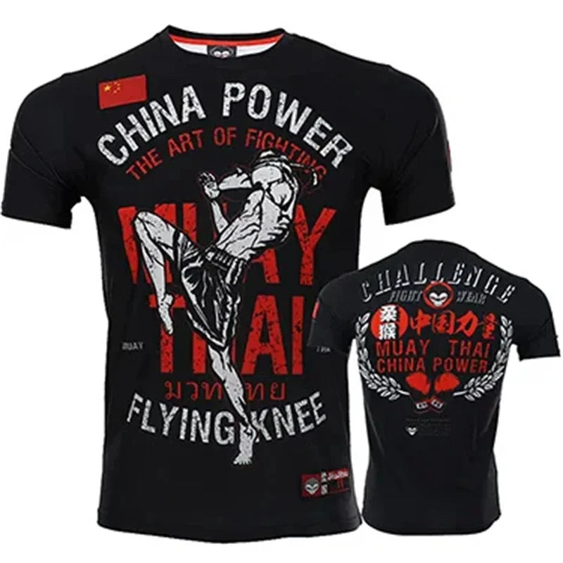 New Summer 3D Muay Thai Boxing Printed T-Shirt Fashion Sports Gym Short Sleeve Men'S Cool Hip Hop Clothing Men'S TShirt Top