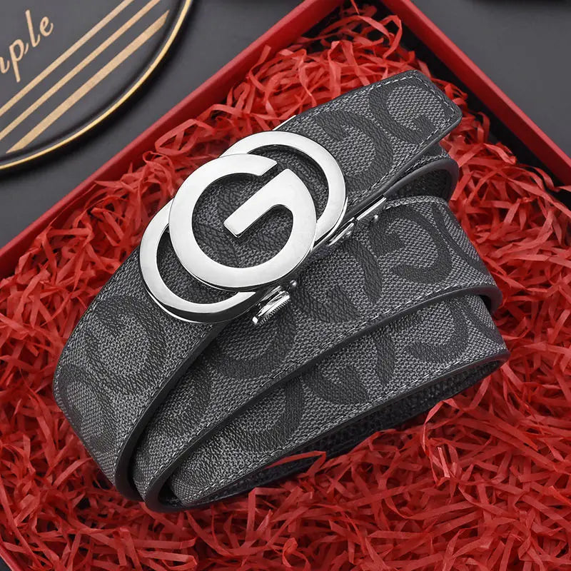Business Men Belts Casual Fashion Luxury Designer Famous Brand Automatic g Buckle Women Belts Leather Belt for Men Male Jeans