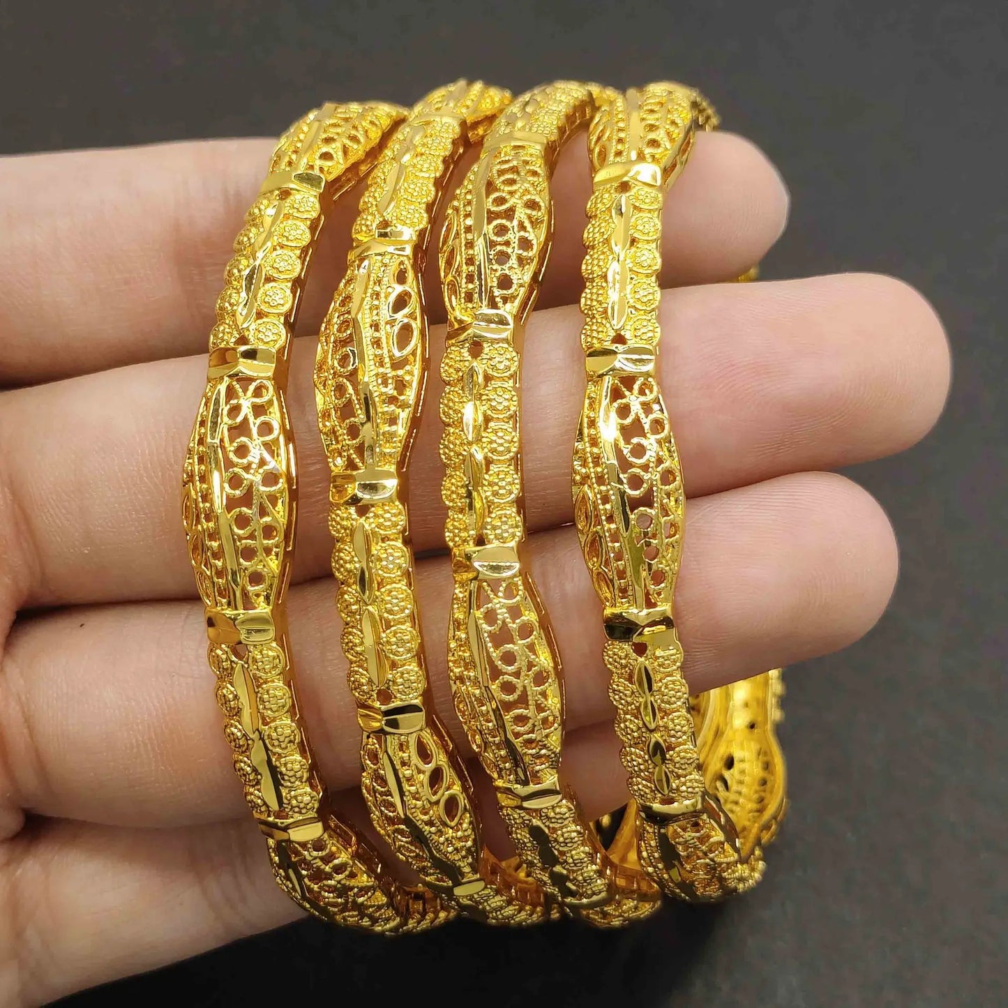Luxury 24K 9999 Pure Gold real gold Middle East Bracelet Africa India Dubai Wedding Bride Bracelet