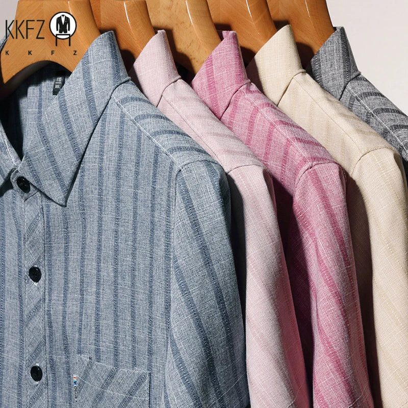 New Men's Business Casual Short Sleeved Printed Shirt with Wrinkle Resistance No Ironing Comfortable All Season Versatile Top