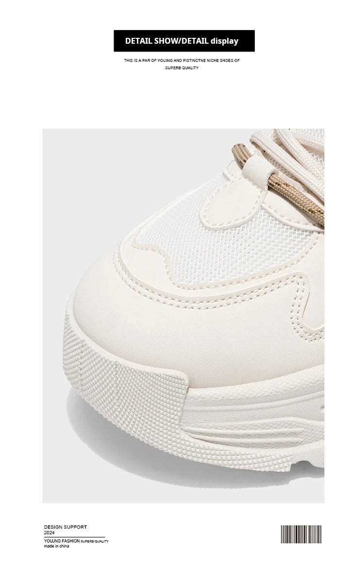 Men Sneakers 2025 Autumn New Mesh Breathable Running Sport Shoes Light Soft Thick Sole Hole Man Casual Shoes Athletic Sneakers