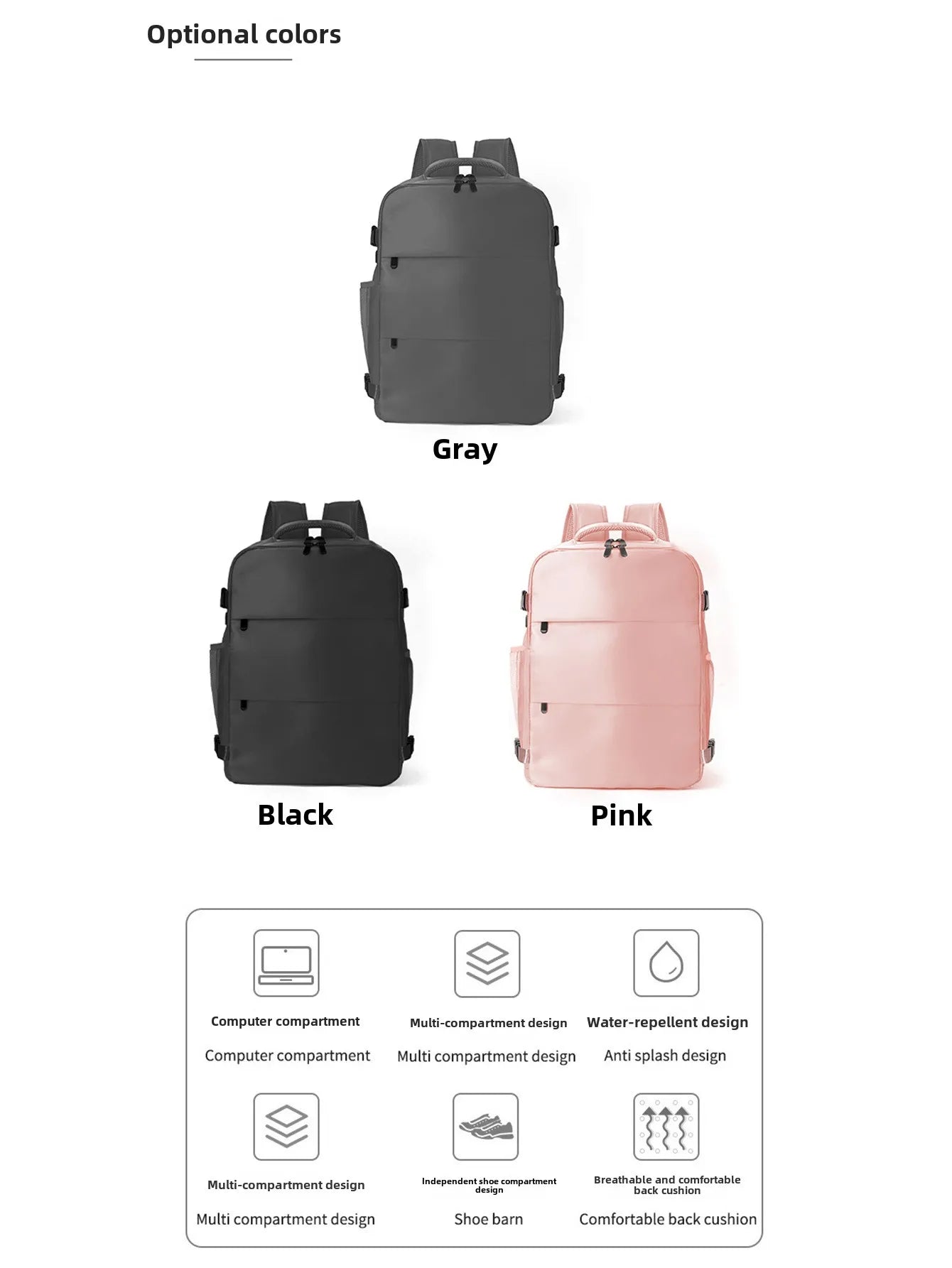 Mountaineering Bag Large Capacity Men's and Women's Business Commuter Leisure Backpack Multi-compartment Travel Backpack