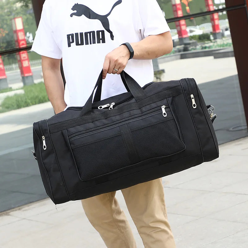 Men Nylon Travel Duffel Bag Carry On Luggage Bag Men Tote Large Capacity Weekender Gym Sport Holdall Overnight Bag Pouches